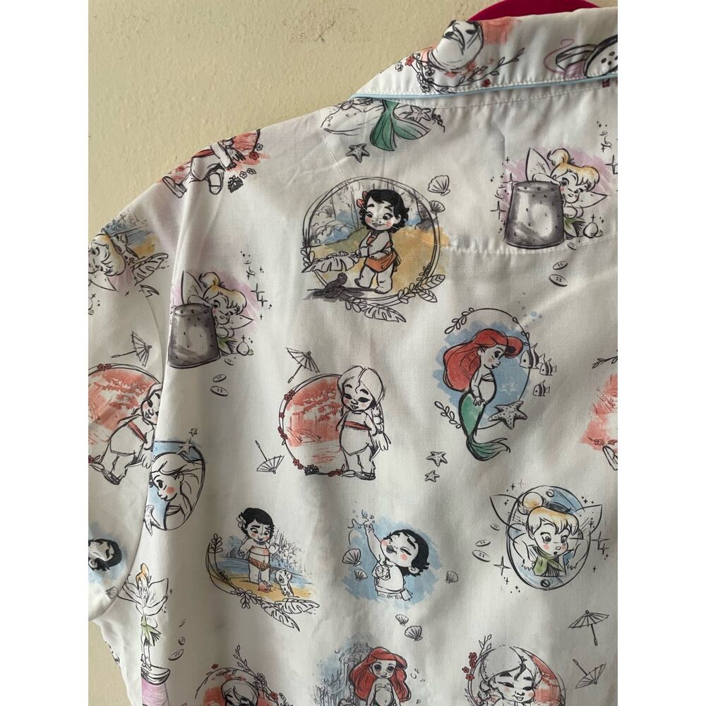 Disney Princess Cartoon Matching Pajama Short Set Size XL - Picture 6 of 10
